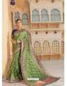 Green Magnificent Designer Soft Silk Wedding Sari