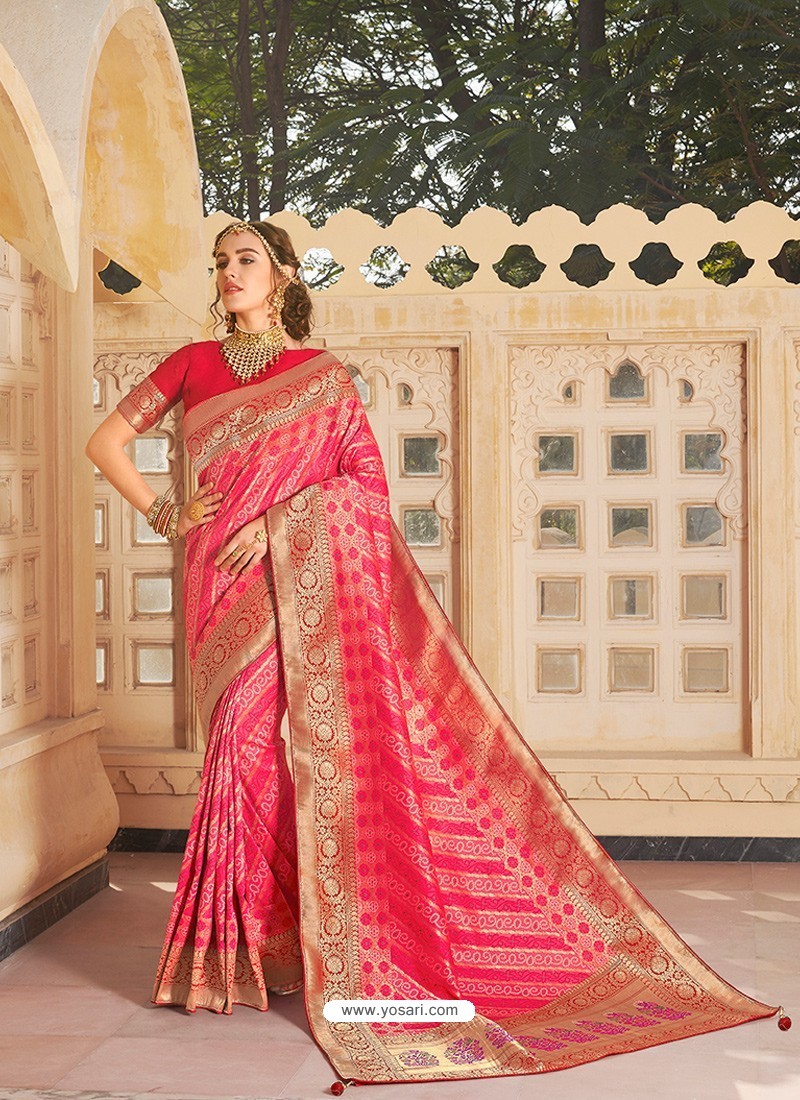 Rani Magnificent Designer Soft Silk Wedding Sari