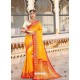 Yellow Magnificent Designer Soft Silk Wedding Sari