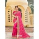 Hot Pink Magnificent Designer Soft Silk Wedding Sari