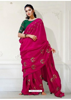 Rani Designer Party Wear Blue Cherri Sari