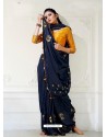 Navy Blue Designer Party Wear Blue Cherri Sari
