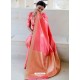 Light Red Ravishing Designer Party Wear Silk Sari