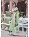 Green Designer Party Wear Fancy Fabric Sari