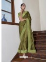 Green Gorgeous Designer Party Wear Silk Sari