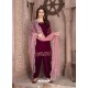 Medium Violet Designer Party Wear Velvet Punjabi Patiala Suit