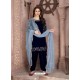 Royal Blue Designer Party Wear Velvet Punjabi Patiala Suit