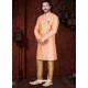Light Orange Readymade Designer Indowestern Sherwani For Men