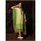 Green Stunning Designer Party Wear Chiffon Kaftan Style Kurti
