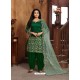 Dark Green Heavy Designer Wedding Wear Art Silk Punjabi Patiala Suit