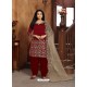 Maroon Heavy Designer Wedding Wear Art Silk Punjabi Patiala Suit