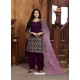 Purple Heavy Designer Wedding Wear Art Silk Punjabi Patiala Suit