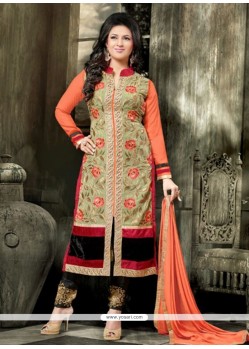Elegant Georgette Designer Straight Salwar Suit