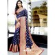 Royal Blue Stunning Designer Party Wear Silk Sari