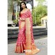 Pink Stunning Designer Party Wear Silk Sari