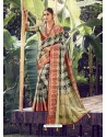 Multi Colour Stylish Designer Party Wear Silk Sari