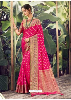 Rani Stylish Designer Party Wear Silk Sari