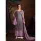 Mauve Dazzling Designer Embroidered Butterfly Net Palazzo Salwar Suit