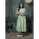 Sea Green Designer Embroidered Party Wear Heavy Fancy Rayon Kurti