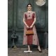 Maroon Designer Embroidered Party Wear Heavy Fancy Rayon Kurti