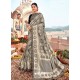 Silver Designer Party Wear Banarasi Fancy Silk Sari