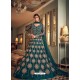 Teal Latest Heavy Embroidered Designer Wedding Anarkali Suit