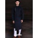 Black Readymade Designer Cotton Kurta Pajama For Men