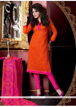 Amusing Jacquard Lace Work Churidar Salwar Suit