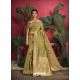 Mehendi Gorgeous Designer Party Wear Jacquard Silk Sari