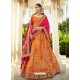 Orange Ravishing Heavy Embroidered Designer Wedding Wear Lehenga Choli
