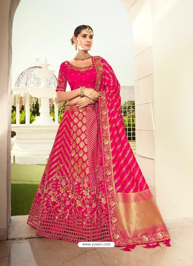 Rani Ravishing Heavy Embroidered Designer Wedding Wear Lehenga Choli