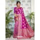 Magenta Designer Party Wear Art Silk Sari