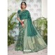Teal Designer Party Wear Art Silk Sari