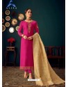 Rani Heavy Designer Jam Satin Cotton Straight Salwar Suit