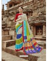 Multi Colour Beautiful Designer Casual Wear Art Silk Sari