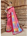 Light Red Beautiful Designer Casual Wear Art Silk Sari