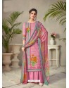 Pink Designer Pure Cambric Party Wear Palazzo Salwar Suit