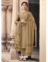 Beige Designer Viscous Maslin Party Wear Palazzo Salwar Suit