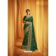 Dark Green Stylist Party Wear Designer Vichitra Silk Sari