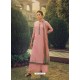 Pink Designer Pure Maslin Party Wear Palazzo Salwar Suit