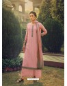 Pink Designer Pure Maslin Party Wear Palazzo Salwar Suit