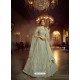 Olive Green Heavy Embroidered Designer Soft Net Wedding Lehenga Choli