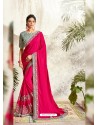 Fuchsia Latest Designer Party Wear Wedding Sari