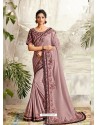 Dusty Pink Latest Designer Party Wear Wedding Sari