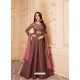 Old Rose Mesmeric Designer Party Wear Soft Silk Gown Style Anarkali Suit