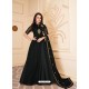 Black Mesmeric Designer Party Wear Soft Silk Gown Style Anarkali Suit