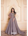 Dusty Pink Mesmeric Designer Party Wear Soft Silk Gown Style Anarkali Suit