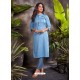 Blue Fabulous Readymade Designer Party Wear Palazzo Salwar Suit