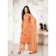 Orange Designer Pure Cotton Silk Party Wear Palazzo Suit