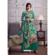 Jade Green Latest Designer Party Wear Pure Jam Palazzo Suit